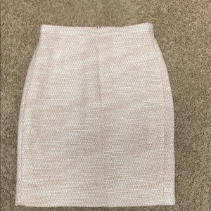 JCrew pink tweed pencil skirt size 0